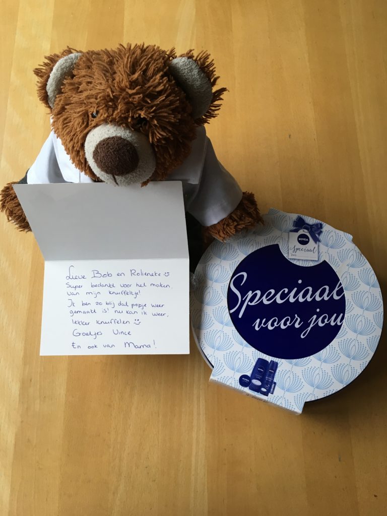 Lief bedankje van het baasje van Popje!